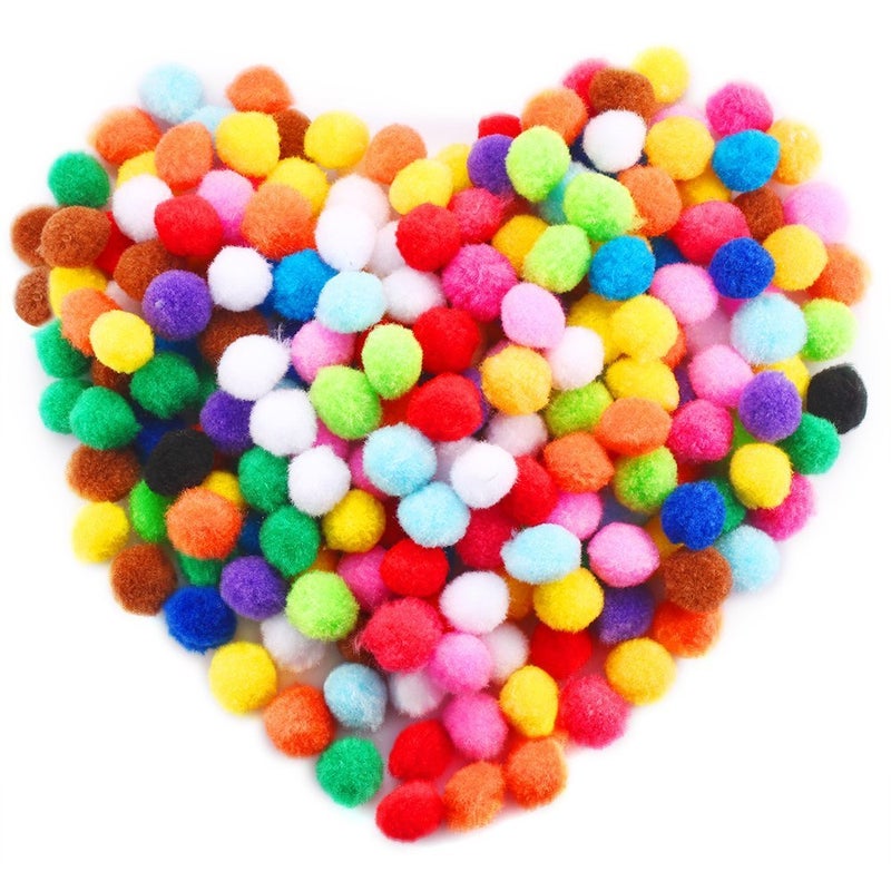 Caydo 400 Pieces 1 Inch 20 Colors Pompoms Arts and Crafts Pom Poms Balls for Valentine's Day Decorations, Hobby Supplies and Creative Craft DIY Material - Image 5